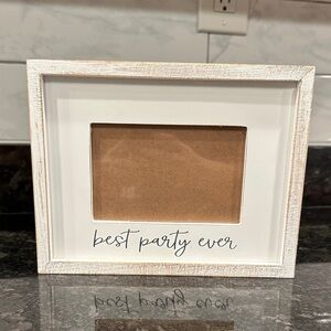 Mud Pie Cream Wooden Photo Frame - Best Party Ever